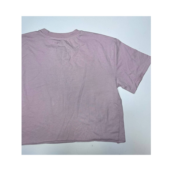 ACDC Back in Black Muted Pink Crop Top Womens Size Large - Picture 6 of 6